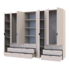 Kleiderschrank Doros Gelar Kaschmir 3+3 Türen Säulenschrank 292,4x49,5x203,4 (42005178)