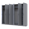 Kleiderschrank-Set Doros Promo Grau 3+3 Türen 270x48x204 (80737768)
