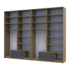 Kleiderschrank mit Spiegel und hohem Aufsatz Doros Rondi Artisan Eiche/Graphit 4+4 Türen 320x52x260 (42005723)
