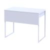 Schreibtisch Doros Bart Weiß mit Ablage 100x55x78,1 (41510124)
