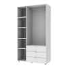 Kleiderschrank Doros Gelar mit Drehtüren Weiß 3 Türen 116,2x49,5x203,4 (80397641)