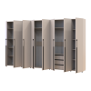 Kleiderschrank mit Regalen und Schubladen Doros Kasper Kaschmir 3+2+3 Türen 360x48x204 (42005742)