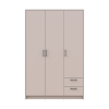 Kleiderschrank Doros Rondi mit Drehtüren Kaschmir 3 Türen 121x52x195 (80738472)