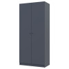 Kleiderschrank Doros Promo mit Drehtüren Anthrazit 2 Türen 90x48x204 (44900523)