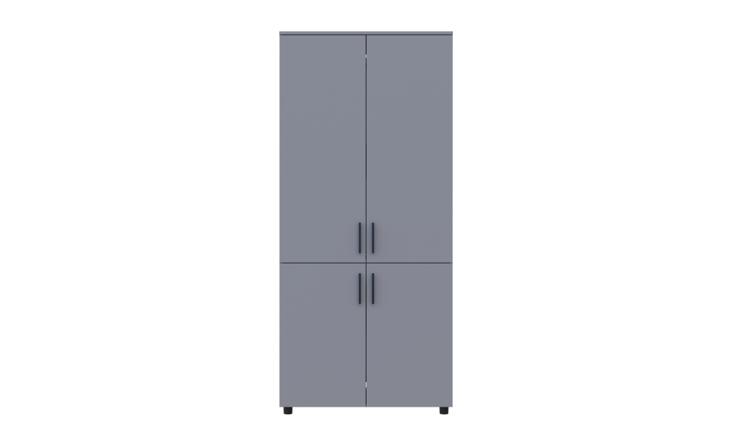 Kleiderschrank Doros Thorn Grau 2 Türen Böden 90x51,6x200 (44900440)