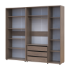 Kleiderschrank mit Regalen und Schubladen Doros Kasper Cremona Cannolo 2+3 Türen 225x48x204 (42005551)