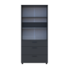 Kleiderschrank Doros Thorn Anthrazit 2 Türen 3 Schubladen Böden 90x51,6x200 (44900446)