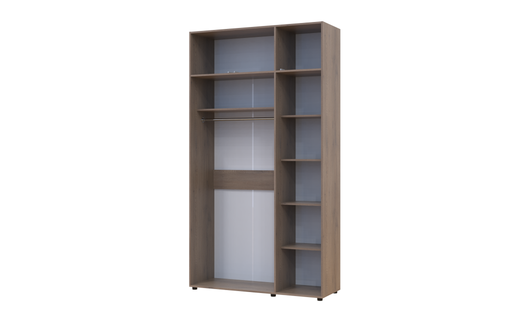 Kleiderschrank mit Aufsatz Doros Kasper Cremona Cannolo 3 Türen 135x50x245 (42005521)