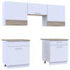 Küche Doros Leia 180x60x250 Weiß / Sonoma Eiche (81000010)