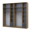 Kleiderschrank mit Aufsatz Doros Rondi Artisan Eiche/Graphit 3+3 Türen 242x52x236 (42005706)