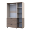 Kleiderschrank Doros Thorn Cremona Cannolo/Kaschmir 3 Türen 3 Schubladen Kleiderstange 135x51,6x200 (44900501)