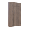 Kleiderschrank mit Regalen und Aufsatz Doros Kasper Cremona Cannolo 3 Türen 135x48x245 (42005565)