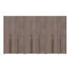 Kleiderschrank mit Schubladen, Regalen und Aufsatz Doros Kasper Cremona Cannolo 3+3+3 Türen 405x48x245 (42005737)