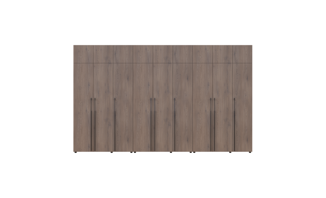 Kleiderschrank mit Schubladen, Regalen und Aufsatz Doros Kasper Cremona Cannolo 3+3+3 Türen 405x48x245 (42005737)