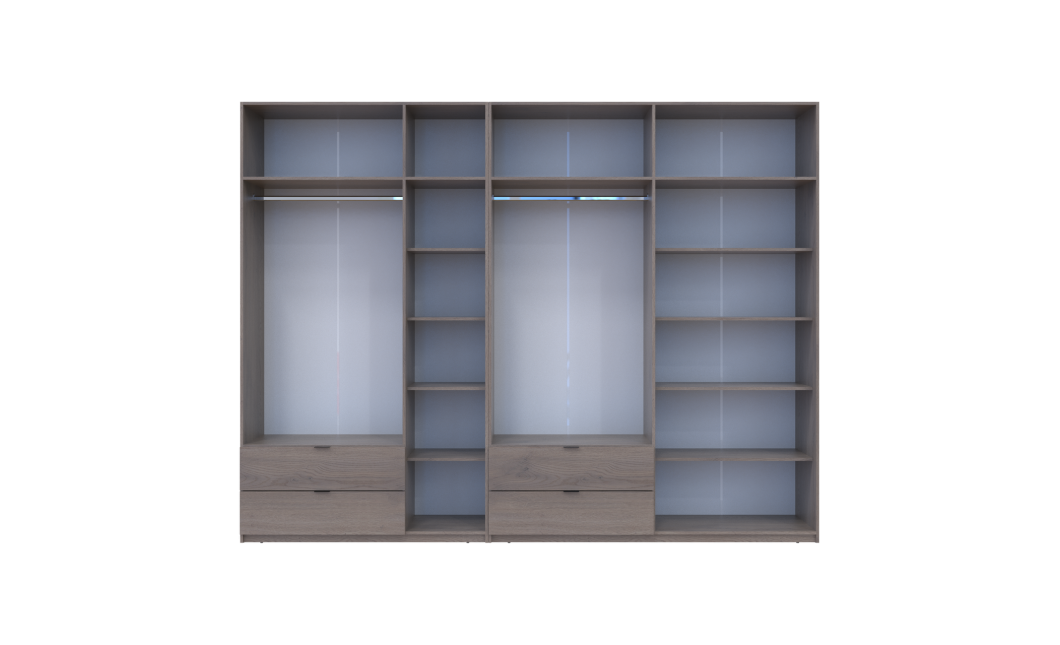 Kleiderschrank Doros Lukas Cannolo / Cannolo 3+4 Türen 315x50x240 (42005248)