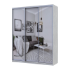 Kleiderschrank Doros City Light Natti Luc Schiebetüren mit Spiegel 180x60x225 (80736524)