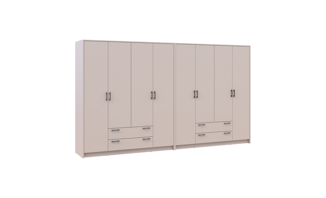 Kleiderschrank Doros Rondi Kaschmir 4+4 Türen 320x52x195 (42005626)
