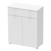 Kommode Doros Ron 2 Weiß 2 Türen 1 Schublade 80x38x100 (41516003)