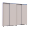 Kleiderschrank Doros Sigma Slim Schiebetüren Kaschmir 2+2 Türen 260x45x214.4 (42005598)
