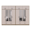 Kleiderschrank mit Spiegel und Aufsatz Doros Rondi Artisan Eiche/Kaschmir 4+4 Türen 320x52x236 (42005675)