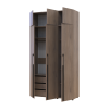 Kleiderschrank mit Schubladen und Aufsatz Doros Kasper Cremona Cannolo 3 Türen 135x48x245 (42005567)