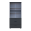 Kleiderschrank Doros Thorn Anthrazit/Grau 2 Türen 3 Schubladen Böden 90x51,6x200 (44900474)
