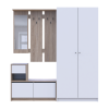 Flurmöbel Set Bela + Kleiderschrank Promo Sonoma Eiche/Weiß 190x48x204 (42005328)