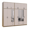 Kleiderschrank mit Spiegel und hohem Aufsatz Doros Rondi Artisan Eiche/Kaschmir 3+4 Türen 281x52x260 (42005685)
