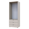 Kleiderschrank Doros Gelar mit Drehtüren Kaschmir 2 Türen 77,5x49,5x203,4 (80737632)