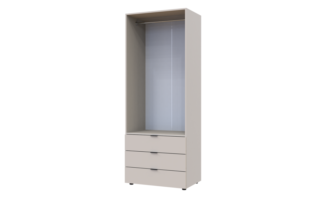 Kleiderschrank Doros Gelar mit Drehtüren Kaschmir 2 Türen 77,5x49,5x203,4 (80737632)