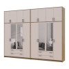 Kleiderschrank mit Spiegel und hohem Aufsatz Doros Rondi Artisan Eiche/Kaschmir 4+4 Türen 320x52x260 (42005687)