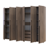 Kleiderschrank mit Regalen und Schubladen Doros Kasper Cremona Cannolo 3+3 Türen 270x48x204 (42005575)