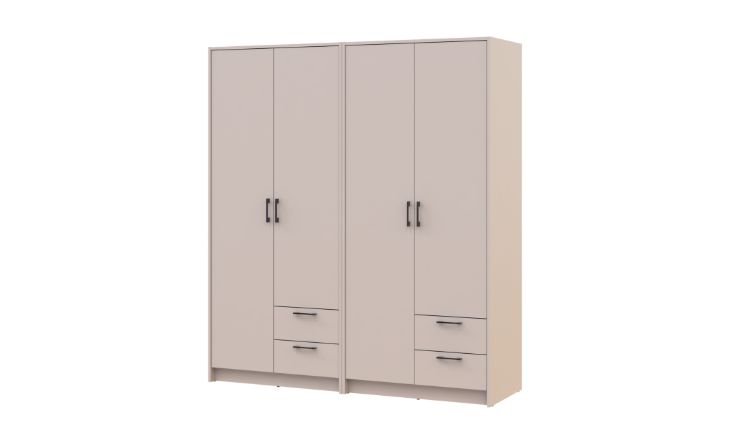 Kleiderschrank Doros Rondi Kaschmir 2+2 Türen 164x52x195 (42005616)