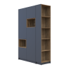 Kleiderschrank Doros Dale mit Drehtüren Anthrazit/Ewok Eiche 2 Türen 143,2x52x220 (42005337)