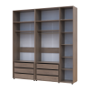 Kleiderschrank mit Schubladen und Aufsatz Doros Kasper Cremona Cannolo 2+3 Türen 225x48x245 (42005555)