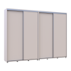 Kleiderschrank Doros Sigma Slim Schiebetüren Kaschmir 2+2 Türen 290x45x214.4 (42005604)