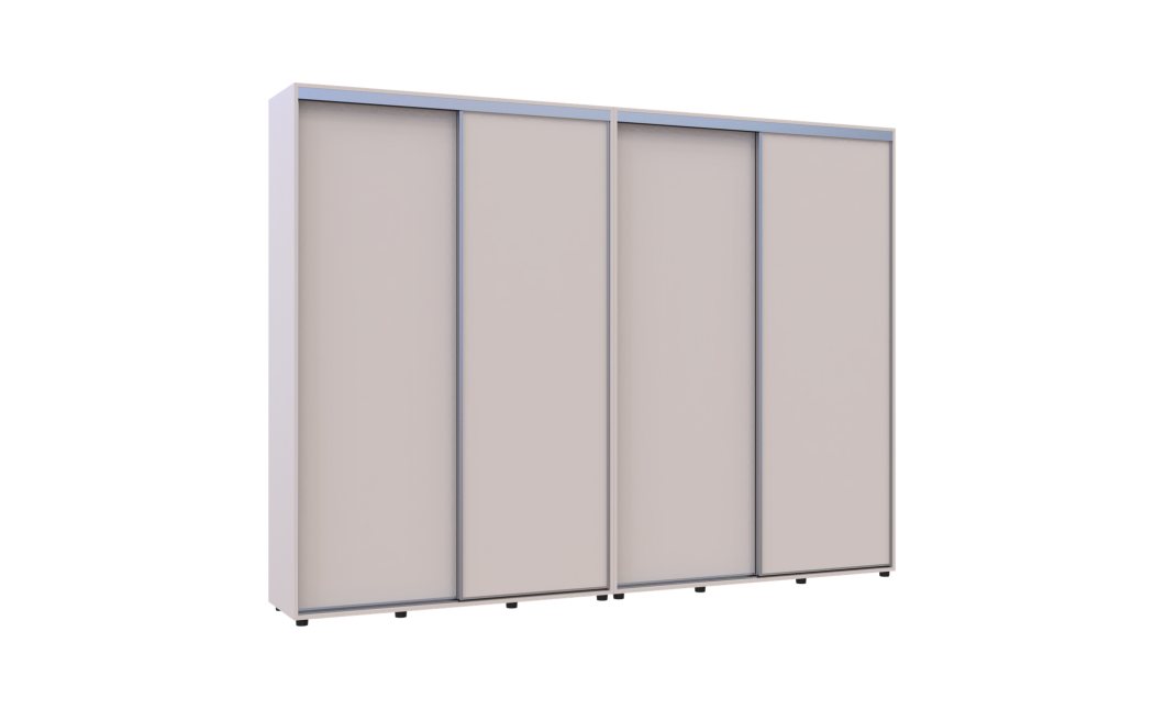 Kleiderschrank Doros Sigma Slim Schiebetüren Kaschmir 2+2 Türen 290x45x214.4 (42005604)