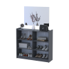 Schuhschrank Doros Kassel mit Spiegel Graphit 4 Türen 128×40×110 (42005498)