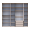 Kleiderschrank mit Schubladen, Regalen und Aufsatz Doros Kasper Kaschmir 3+3 Türen 270x48x245 (42005580)