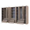 Kleiderschrank Doros Gelar Sonoma Eiche 4+4 Türen Säulenschrank 370x49,5x203,4 (42005185)