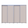 Kleiderschrank Doros Sigma Slim Schiebetüren Kaschmir 2+2 Türen 290x45x214.4 (42005604)