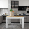 Esstisch Doros Flint Weiß / Artisan Eiche 120/170x80x78 (41510130)