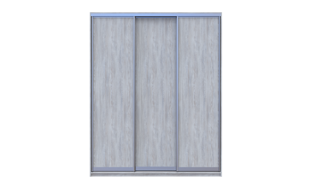 Kleiderschrank Doros City Light Natti Luc Schiebetüren 3 Türen 225x60x225 (80736526)