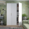 Kleiderschrank Doros Austin mit Drehtüren Weiß 135x51x205 (80737167)