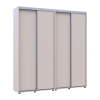 Kleiderschrank Doros Sigma Slim Schiebetüren Kaschmir 2+2 Türen 200x45x214.4 (42005586)