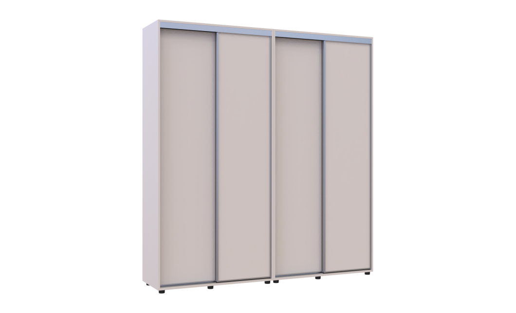 Kleiderschrank Doros Sigma Slim Schiebetüren Kaschmir 2+2 Türen 200x45x214.4 (42005586)