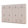 Kleiderschrank mit Aufsatz Doros Rondi Kaschmir 4+4 Türen 320x52x236 (42005638)