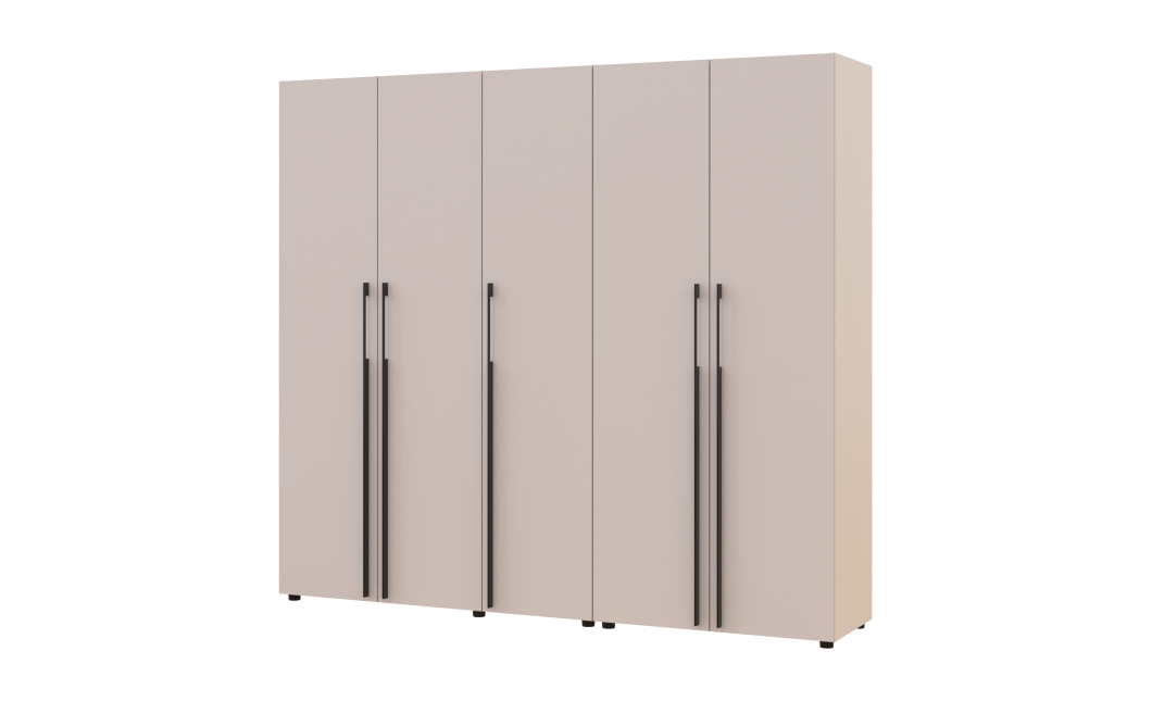 Kleiderschrank Doros Kasper Kaschmir 2+3 Türen 225x50x204 (42005514)