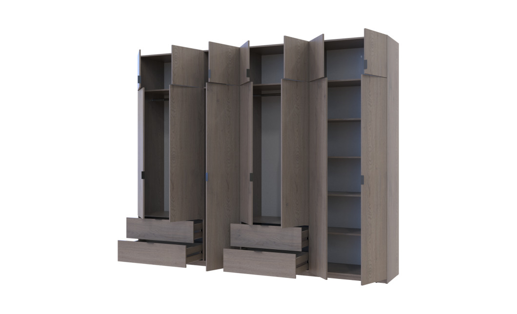 Kleiderschrank Doros Lukas Cannolo / Cannolo 3+4 Türen 295x50x240 (42005245)