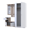 Flurmöbel Set Bela + Kleiderschrank Promo Sonoma Eiche/Weiß 190x48x204 (42005328)